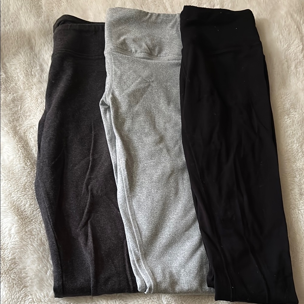 Women’s Assorted Leggings Bundle- Black, Gray, and Dark Gray